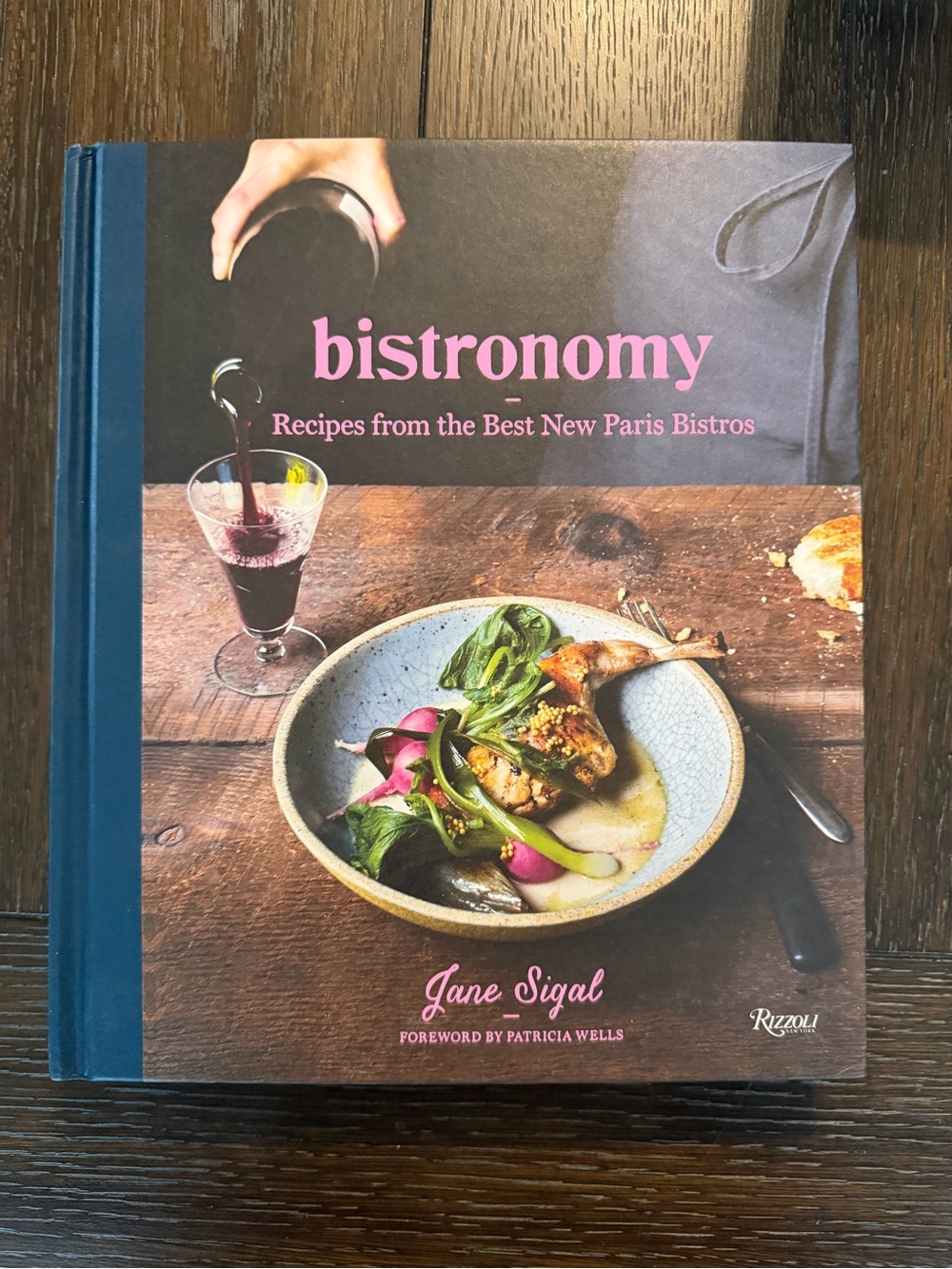 Rizzoli Bistronomy Cookbook - Blue Spine with Pink Text